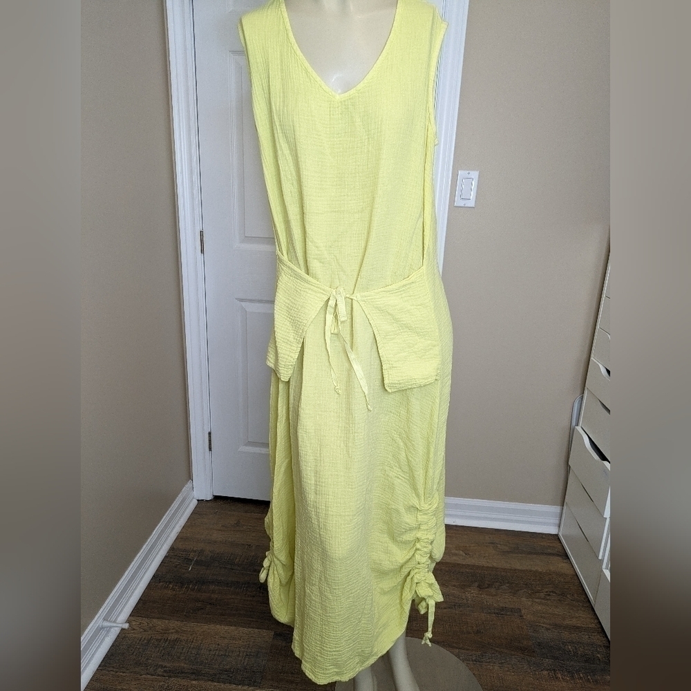 BRYN walker kira 100% cotton gaze maxi dress